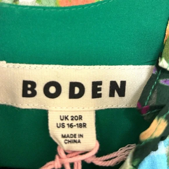 NWT BODEN Pleat Ruffle Maxi Dress in Multi Garden Path - Picture 9 of 13